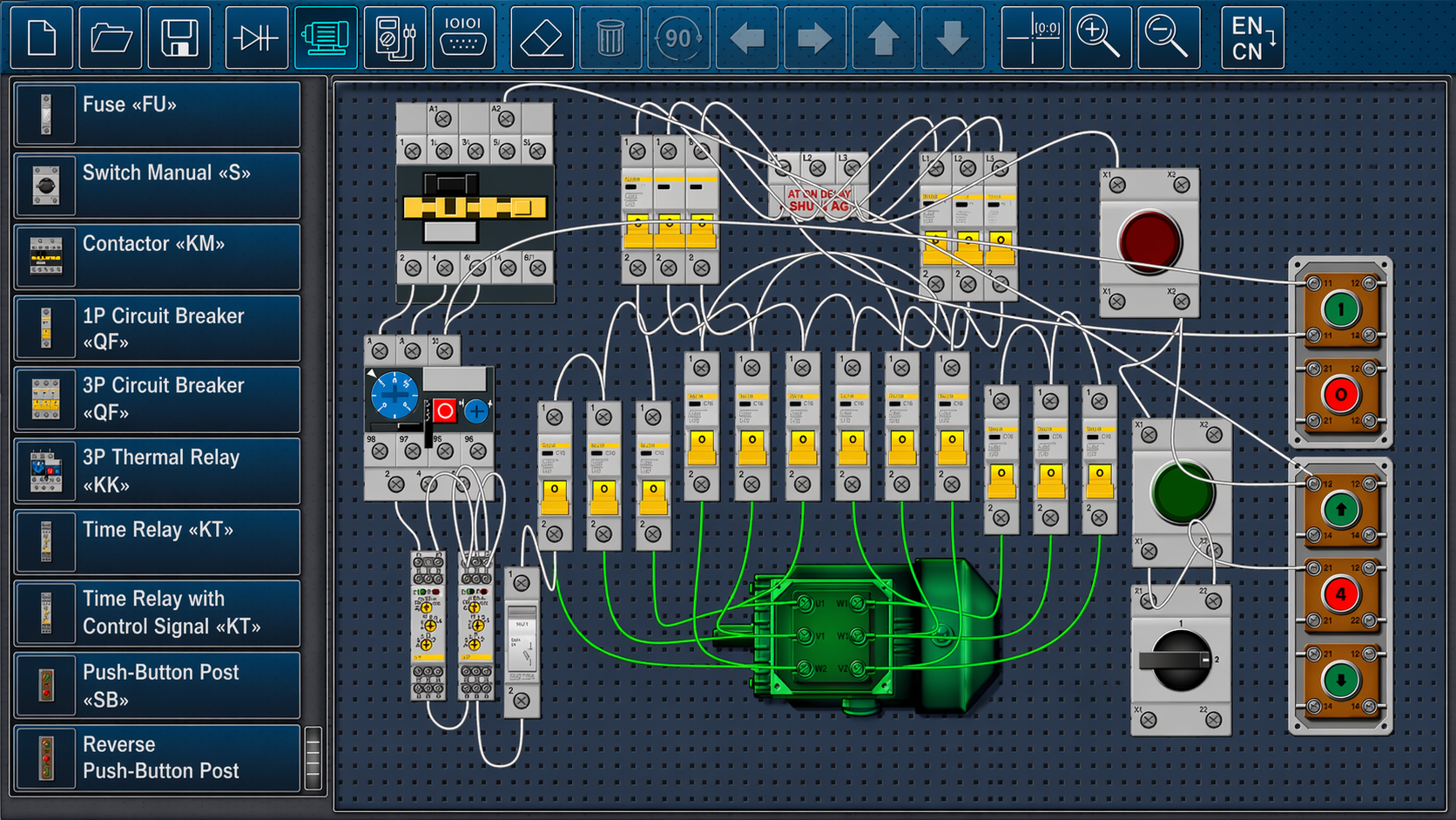 Relay Contactor Circuit software interface